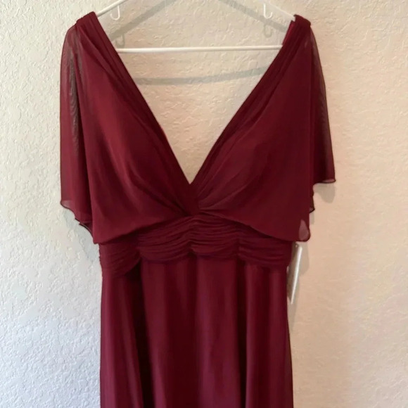 Allure Bridals Bridesmaids Dress in Wine - Picture 2 of 9